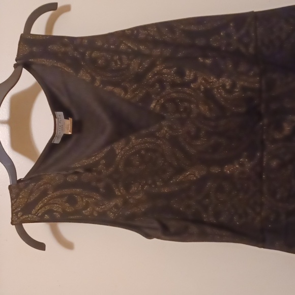 Janette Plus Black And Lt Gold Plus Mini Dress - Size 3X - Picture 6 of 11